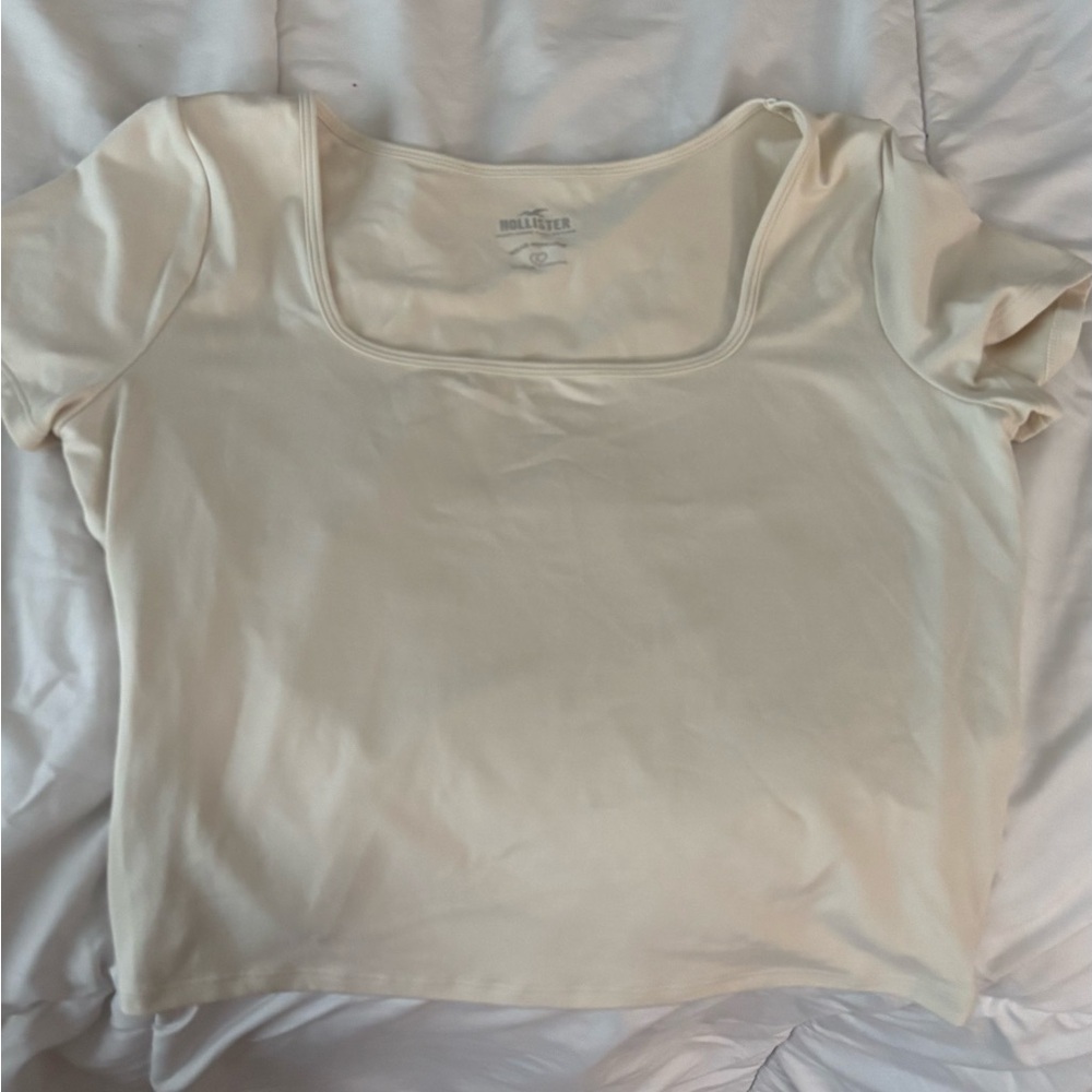 Hollister Women's Off-White Square Neck Blouse